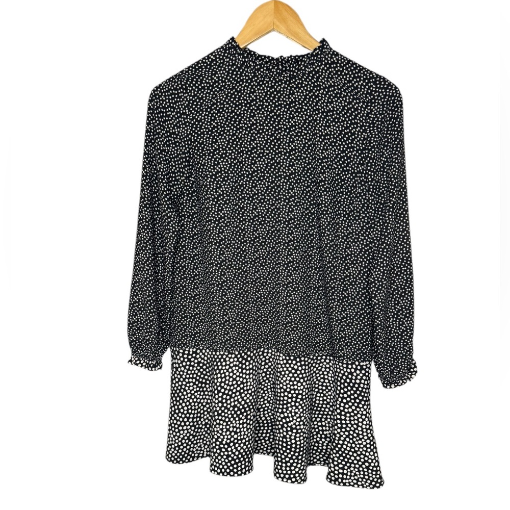LOFT Black White Polka Dot Shift Dress/Tunic